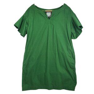 Anthropologie Maeve Mini Dress Kelly Green Small Flutter Short Sleeve